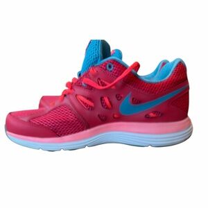 Nike Dual Fusion Lite Running Shoes Pink Blue Womens 10